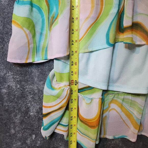 NWT PLUS SIZE Ashley Stewart SZ 26/28 Women's Maxi Dress Tie Back V Neck - Picture 8 of 9